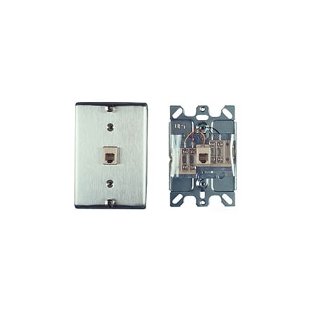 Allen Tel Wall Phone Outlet Jack, 6-Position, 6-Conductor, Screw Terminal AT630A-6